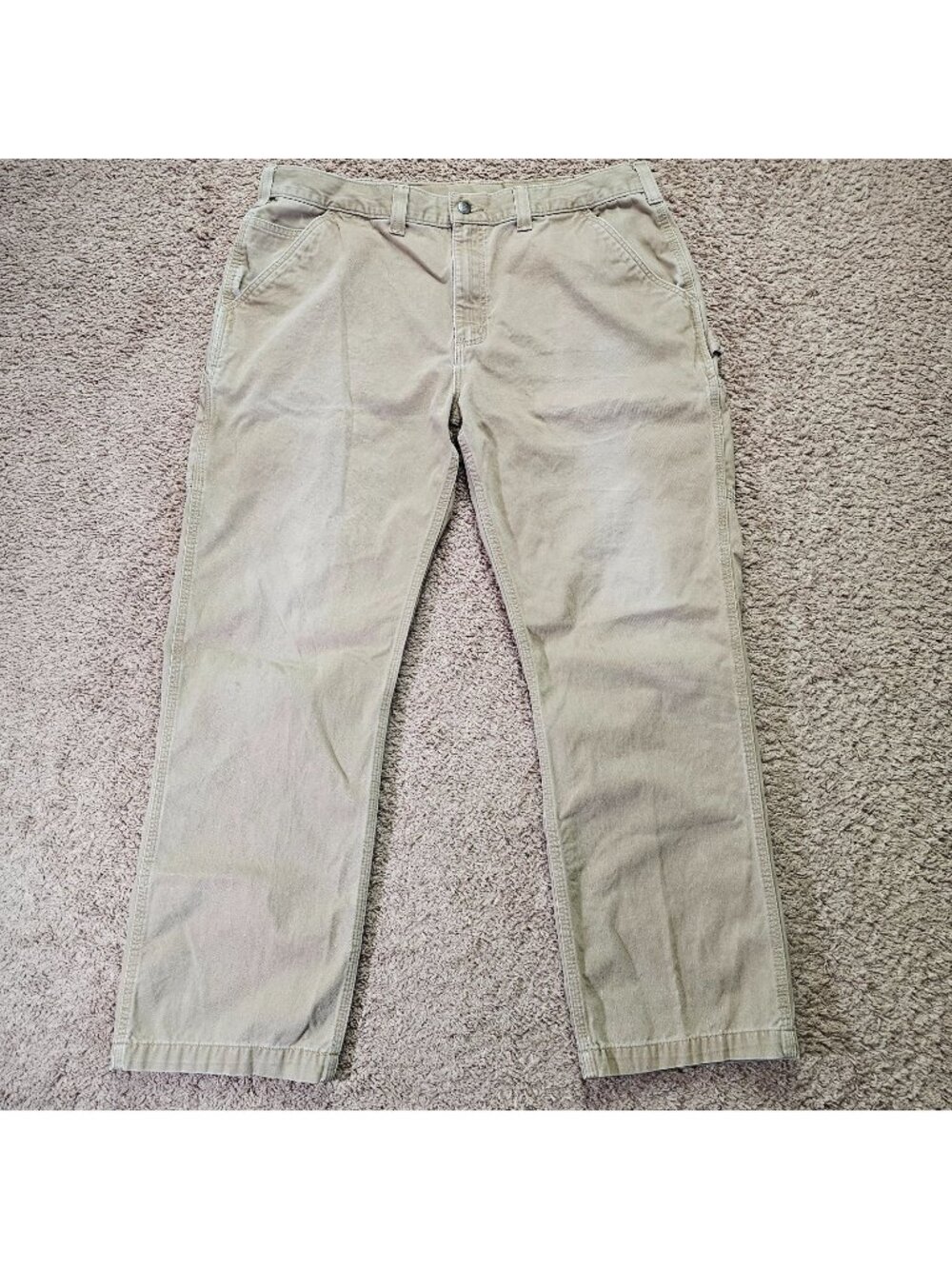 Carhartt Carpenter Pants Mens Act 38x29 Relaxed Fit B324 DKH Cotton